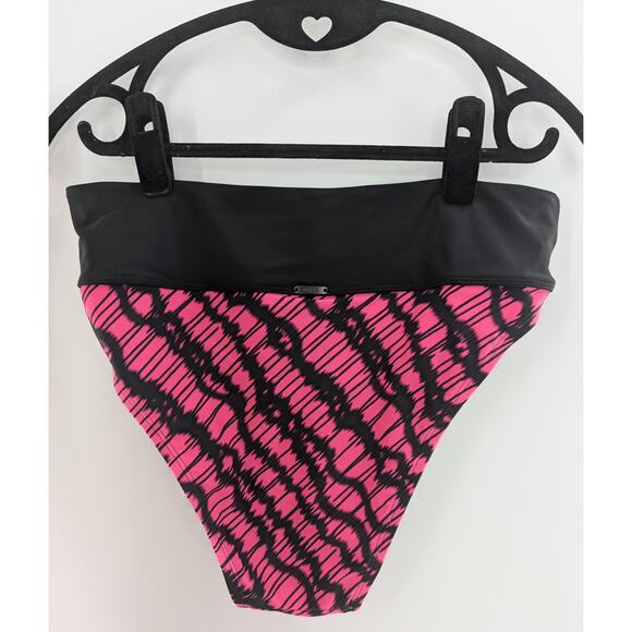DKNY Swim Bikini Bottoms Pink and Black Size Medium - Picture 4 of 9